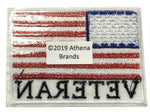 American Flag Veteran Iron on Sew On Embroidered Patch