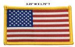 American Flag Iron on Sew On Embroidered Patch