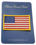 American Flag Iron on Sew On Embroidered Patch