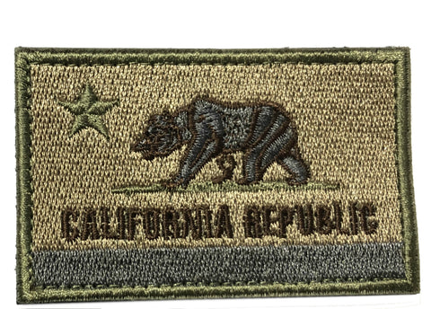 California Flag Hook and Loop Embroidered Patch