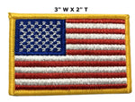 American Flag Hook and Loop Embroidered Patch