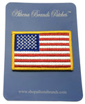 American Flag Hook and Loop Embroidered Patch