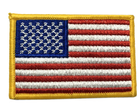 American Flag Hook and Loop Embroidered Patch