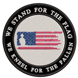 We Stand for the Flag 3.5" Embroidered Iron or Sew-on Patch