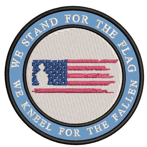 We Stand for the Flag 3.5" Embroidered Iron or Sew-on Patch