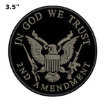 2nd Amendment - In God We Trust - 3.5" Embroidered Patch Iron or Sew-on Patriotic US Constitution Series