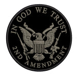 2nd Amendment - In God We Trust - 3.5" Embroidered Patch Iron or Sew-on Patriotic US Constitution Series