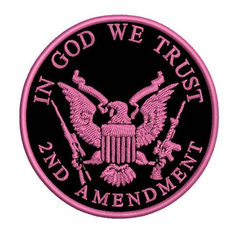 2nd Amendment - In God We Trust - 3.5" Embroidered Patch Iron or Sew-on Patriotic US Constitution Series