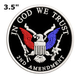 2nd Amendment - In God We Trust - 3.5" Embroidered Patch Iron or Sew-on Patriotic US Constitution Series