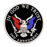 2nd Amendment - In God We Trust - 3.5" Embroidered Patch Iron or Sew-on Patriotic US Constitution Series