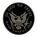 In God We Trust - Made America Free - 3.5" Embroidered Patch Iron or Sew-on Patriotic US Constitution Series