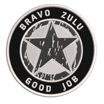 Bravo Zulu Star Logo 3.5" Embroidered Iron or Sew-on Patch Tactical Souvenir