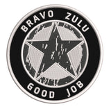 Bravo Zulu Star Logo 3.5" Embroidered Iron or Sew-on Patch Tactical Souvenir