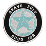 Bravo Zulu Star Logo 3.5" Embroidered Iron or Sew-on Patch Tactical Souvenir