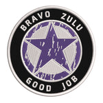 Bravo Zulu Star Logo 3.5" Embroidered Iron or Sew-on Patch Tactical Souvenir