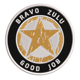 Bravo Zulu Star Logo 3.5" Embroidered Iron or Sew-on Patch Tactical Souvenir