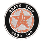 Bravo Zulu Star Logo 3.5" Embroidered Iron or Sew-on Patch Tactical Souvenir