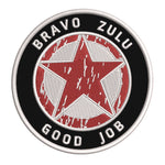 Bravo Zulu Star Logo 3.5" Embroidered Iron or Sew-on Patch Tactical Souvenir