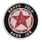 Bravo Zulu Star Logo 3.5" Embroidered Iron or Sew-on Patch Tactical Souvenir