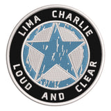 Lima Charlie Star Logo 3.5" Embroidered Iron or Sew-on Patch Tactical Souvenir