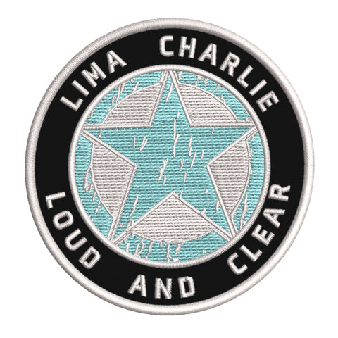 Lima Charlie Star Logo 3.5" Embroidered Iron or Sew-on Patch Tactical Souvenir