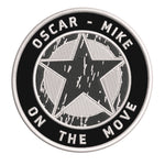 Oscar-Mike Star Logo 3.5" Embroidered Iron or Sew-on Patch Tactical Souvenir