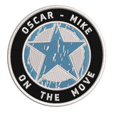 Oscar-Mike Star Logo 3.5" Embroidered Iron or Sew-on Patch Tactical Souvenir