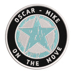 Oscar-Mike Star Logo 3.5" Embroidered Iron or Sew-on Patch Tactical Souvenir