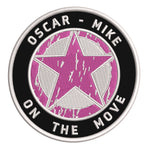 Oscar-Mike Star Logo 3.5" Embroidered Iron or Sew-on Patch Tactical Souvenir