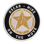 Oscar-Mike Star Logo 3.5" Embroidered Iron or Sew-on Patch Tactical Souvenir