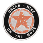 Oscar-Mike Star Logo 3.5" Embroidered Iron or Sew-on Patch Tactical Souvenir