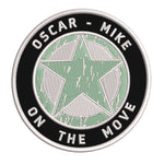 Oscar-Mike Star Logo 3.5" Embroidered Iron or Sew-on Patch Tactical Souvenir