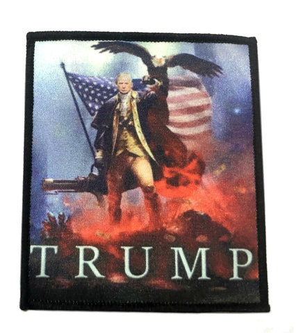 President Trump Eagle Washington USA Flag 3.5" x 4" Embroidered Patch Iron or Sew-on Patriotic Freedom Series