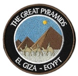 The Great Pyramids Giza Egypt 3.5" Embroidered Patch Iron-on Sew-on Outdoor Souvenir Travel Vacation Wonders of the World