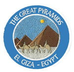 The Great Pyramids Giza Egypt 3.5" Embroidered Patch Iron-on Sew-on Outdoor Souvenir Travel Vacation Wonders of the World