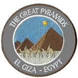 The Great Pyramids Giza Egypt 3.5" Embroidered Patch Iron-on Sew-on Outdoor Souvenir Travel Vacation Wonders of the World