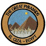 The Great Pyramids Giza Egypt 3.5" Embroidered Patch Iron-on Sew-on Outdoor Souvenir Travel Vacation Wonders of the World