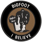 Bigfoot Area - I Believe 3.5" Embroidered Iron / Sew-on Patch Cryptid Creature Series