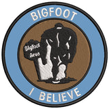 Bigfoot Area - I Believe 3.5" Embroidered Iron / Sew-on Patch Cryptid Creature Series