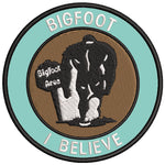 Bigfoot Area - I Believe 3.5" Embroidered Iron / Sew-on Patch Cryptid Creature Series