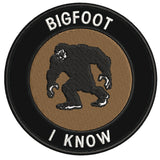 Bigfoot - I Know - 3.5" Embroidered Iron / Sew-on Patch Cryptid Creature Series