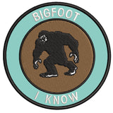 Bigfoot - I Know - 3.5" Embroidered Iron / Sew-on Patch Cryptid Creature Series