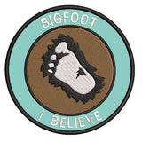 Bigfoot Foot - I Believe - 3.5" Embroidered Iron / Sew-on Patch Cryptid Creature Series