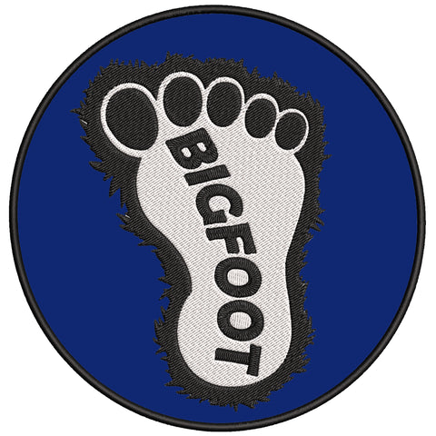 Bigfoot Furry Foot 3.5" Embroidered Iron / Sew-on Patch Cryptid Creature Series