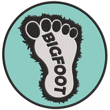 Bigfoot Furry Foot 3.5" Embroidered Iron / Sew-on Patch Cryptid Creature Series