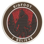 Bigfoot I Believe 3.5" Embroidered Iron / Sew-on Patch Cryptid Creature Sasquatch Series