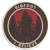 Bigfoot I Believe 3.5" Embroidered Iron / Sew-on Patch Cryptid Creature Sasquatch Series