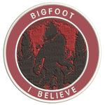 Bigfoot I Believe 3.5" Embroidered Iron / Sew-on Patch Cryptid Creature Sasquatch Series