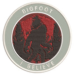 Bigfoot I Believe 3.5" Embroidered Iron / Sew-on Patch Cryptid Creature Sasquatch Series