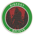 Bigfoot I Believe 3.5" Embroidered Iron / Sew-on Patch Cryptid Creature Sasquatch Series